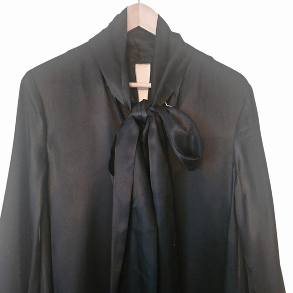 COS Scarf Detail Avant Garde High Fashion Architectural Black Maxi Dress, Size 6 - Picture 4 of 14